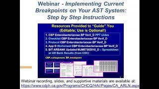 Antimicrobial Resistance in California: Updates on Clinical and Public Health Laboratory Testing