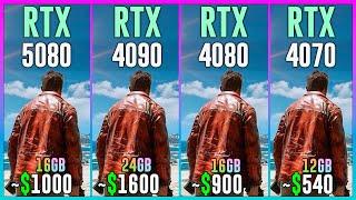 RTX 5080 vs RTX 4090 vs RTX 4080 vs RTX 4070 - Test in 25 Games