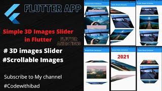 How To Implement  3D image Slider in Flutter  || 3D Images in flutter || Flutter Animations