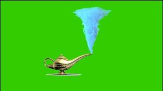 Aladdin magic lamp green screen