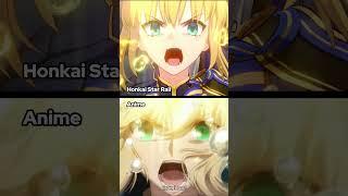 Comparing the HSR Saber Animation with the Anime