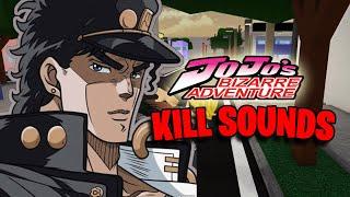 Jojo Bizarre Adventure CUSTOM KILL SOUNDS | ROBLOX Jujutsu Shenanigans Custom kill sound ids