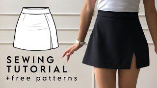 Slit Miniskirt Sewing Tutorial + FREE PATTERNS!