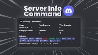 Server Info Command  Discord.js v14