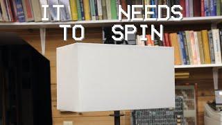 Building a Spinning Sign Out of a Table Lamp