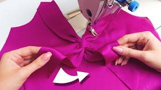 How to sew a beautiful and elegant V-collar on a dress