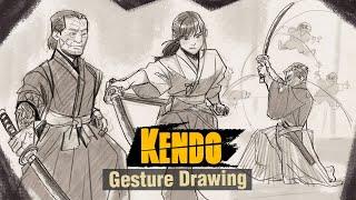 Gesture Drawing #93- Kendo (Sketch with me)