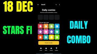 Starsfi daily combo 18 december | Stars fi combo today | Stars fi daily combo