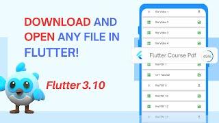 How to Download and Open Any File in Flutter | Download file in flutter | open local file in Flutter