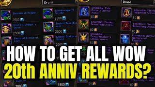 How To Get All Rewards From WoW 20th Anniversary? Start Now! WoW The War Within | Patch 11.0.5