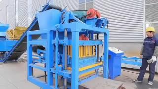 Semiautomatic concrete hollow block machine simple production line solid paver brick making machine