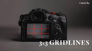 Setting 3x3 Gridlines on the Canon R5 - quick tutorial