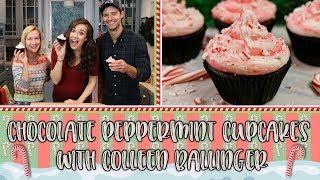 Chocolate Peppermint Cupcakes With Colleen Ballinger | Baking With Josh & Ange