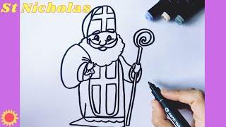 HOW TO DRAW SAINT NICHOLAS STEP BY STEP. СВЯТОЙ НИКОЛАЙ