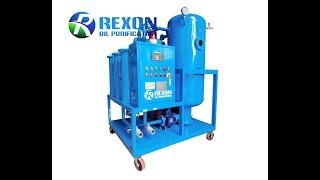 What is the REXON Lubricating and Turbine Oil Filtration Machine? What's the function of this plant?