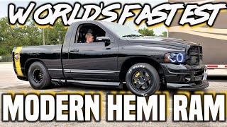 Twin Turbo Rumble Bee Sets 1/4 Mile Record For A Modern Hemi Ram!