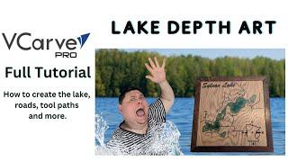 Vcarve Pro Tutorial: Lake Depth Wall Art CNC Woodworking