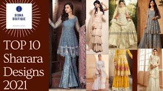Top 10 designer sharara and gharara designs 2021 |Bisma Boutique #shorts