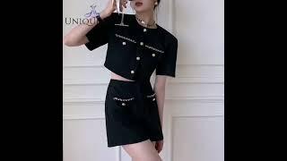 Unique C - Chain Detailed Top and Bottom Co-ord Set