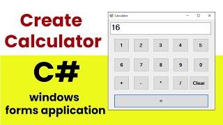 How to create a calculator in C# windows forms application