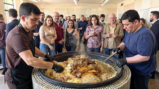 Most Satisfying Giant Rice Cooking | ASMR Uzbek Pilaf for 1,000 People
