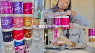 LIPGLOSS BASE VENDOR | NEW COLORED BASES NOW AVAILABLE | FILLING UP JARS | Boujee Barbiee