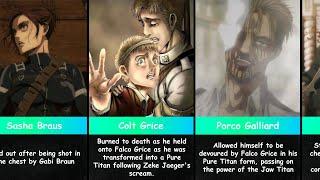 Cause of Death of Attack on Titan Characters