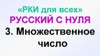 3-урок. Множественное число в русском языке примеры и упражнения. Русский как иностранный. РКИ