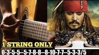 Pirates Of The Caribbean single string EasyGuitar Tabs Lesson|Pirates Of The Caribbean With 1 string