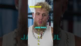 Jake Paul blind ranks his fights
