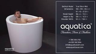 Aquatica True Ofuro Mini Freestanding Bathtub Demo Video for Tall People