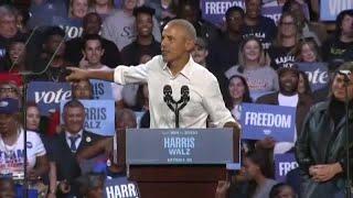 Obama raps Eminem lyrics at Harris rally in Detroit | REUTERS