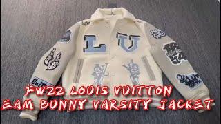 FW22 LOUIS VUITTON CREAM BUNNY VARSITY JACKET REVIEW