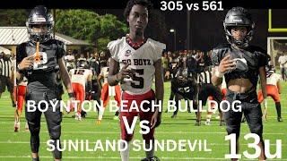 UPSET ALERT DOWN GOES THE #2 13U IN THE NATION BOYNTON BEACH BULLDOG 50 BOYS  SUNILAND SUNDEVILS