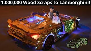 Building Lamborghini Revuelto From 1,000,000 Wood Scraps