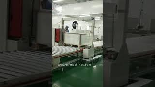 Automatic wooden case pallet film wrapping packing machine