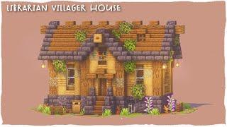 Minecraft : How to Build a LIBRARIAN House For a Village | Tutorial ( EASY )