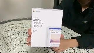 Microsoft Office Home and Student 2019 1 PC/Mac Card Key Unboxing