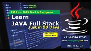 Full Stack JAVA Development Course - DEMO AD | evergreen java