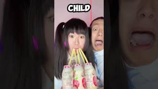 Adult VS child Emoji Food ASMR #asmr #mukbang #funny