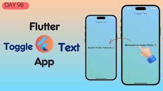 Flutter Toggle Text app using GestureDetector & AnimatedSwitcher | Flutter Animation