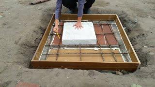 How to pour a concrete slab.  Manhole Cover Installation! Diy