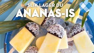 Ananas-is toppet med sjokolade og kokos  | TINE Kjøkken