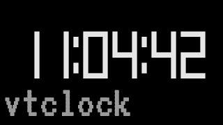 vtclock, a text-mode full-screen digital clock