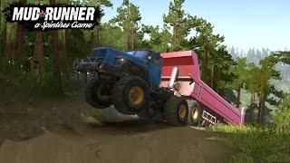 Spintires MudRunner Ural 432010 Long Dump Truck Transports Sawdust