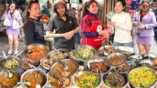 Plenty of Very Delicious & Cheap Street Food at Kampuchea Krom Market - Fried Food, Sausages & More