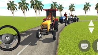 multiple tractor game play|| indian tractor farming game play||tractor fighting game play #viralgame