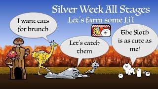 Battle Cats Silver Week All Stages (A Distant Road) Gold R.Ost, Mercury Sloth & Steel Snake!