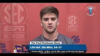 Full Show The Paul Finebaum Show | John Rhys Plumlee Shock : LSU defeat Ole Miss 58-37