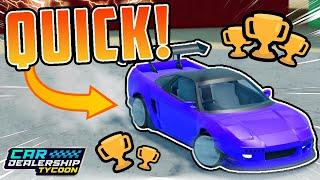 BEST TROPHY GRINDING METHOD For *SEASON 14* In Car Dealership Tycoon! (GET TROPHIES FAST!)